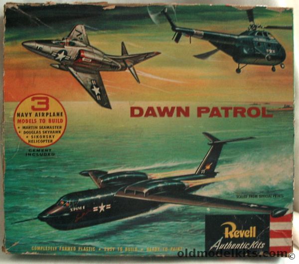 Revell Dawn Patrol Gift Set - P6M Seamaster / A-4 Skyhawk / HO4S-2 Helicopter - 'S' Issue - (HO4S2), G243-298 plastic model kit